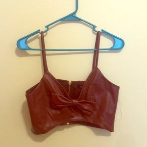 crop top with bow detail